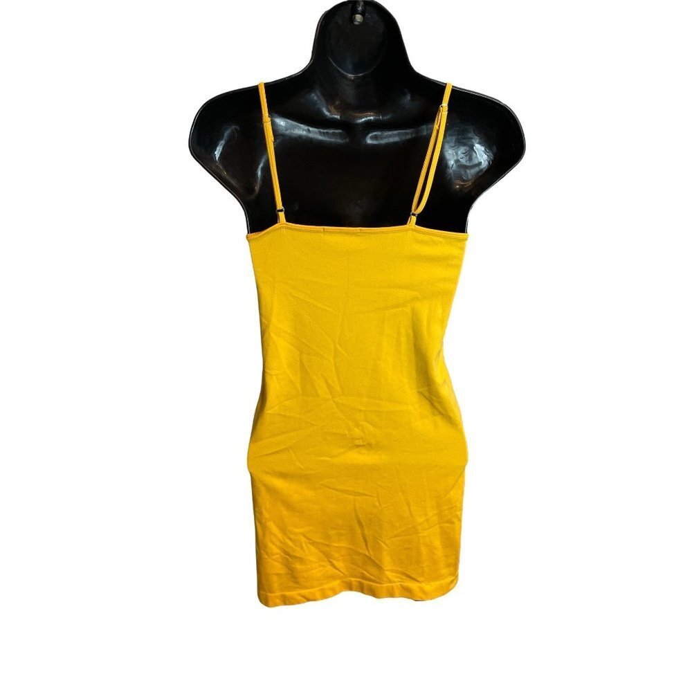 Charlie Page Yellow Long Camisole Top with Adjustable Straps Sz S - Picture 2 of 6